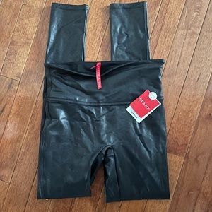 Spanx Faux Leather Leggings Petite